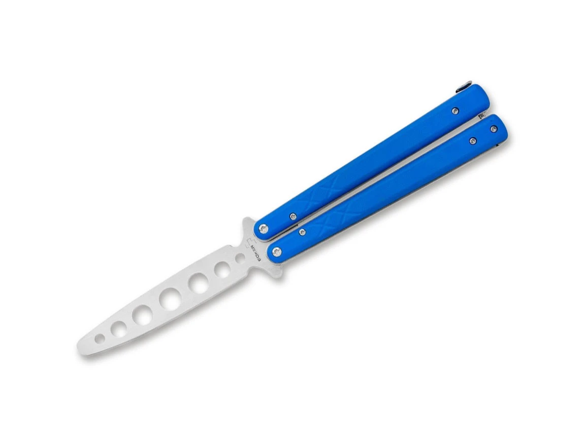 BHQ Balisong Trainer Blue 3 BHQ Balisong Trainer Blue