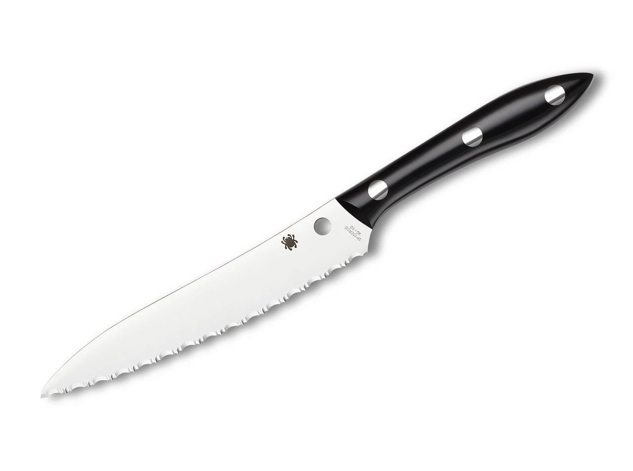 Spyderco Chefmesser Black Corian Serrated 3 Spyderco Chefmesser Black Corian Serrated